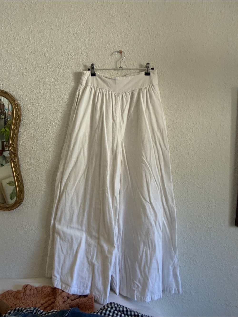 White wide leg flowy pants - Classic Women's pants